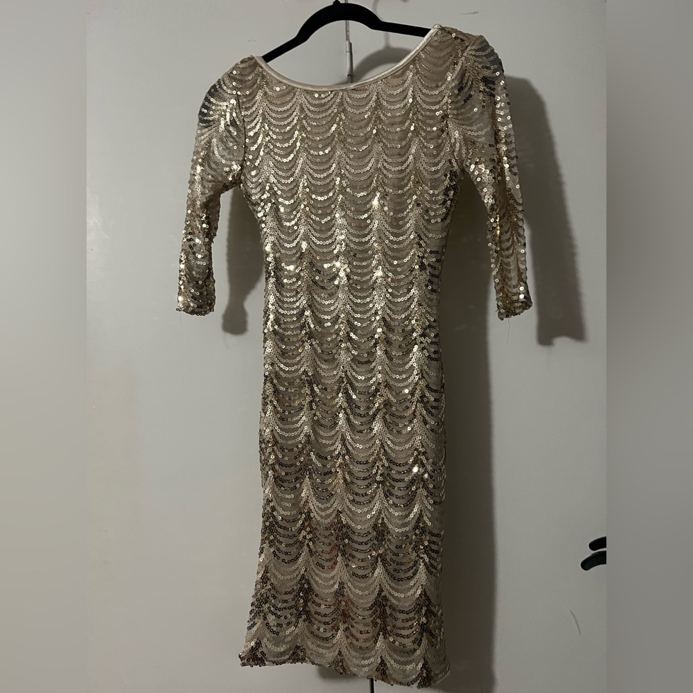 Crystal doll, Golden sequin mini dress size S